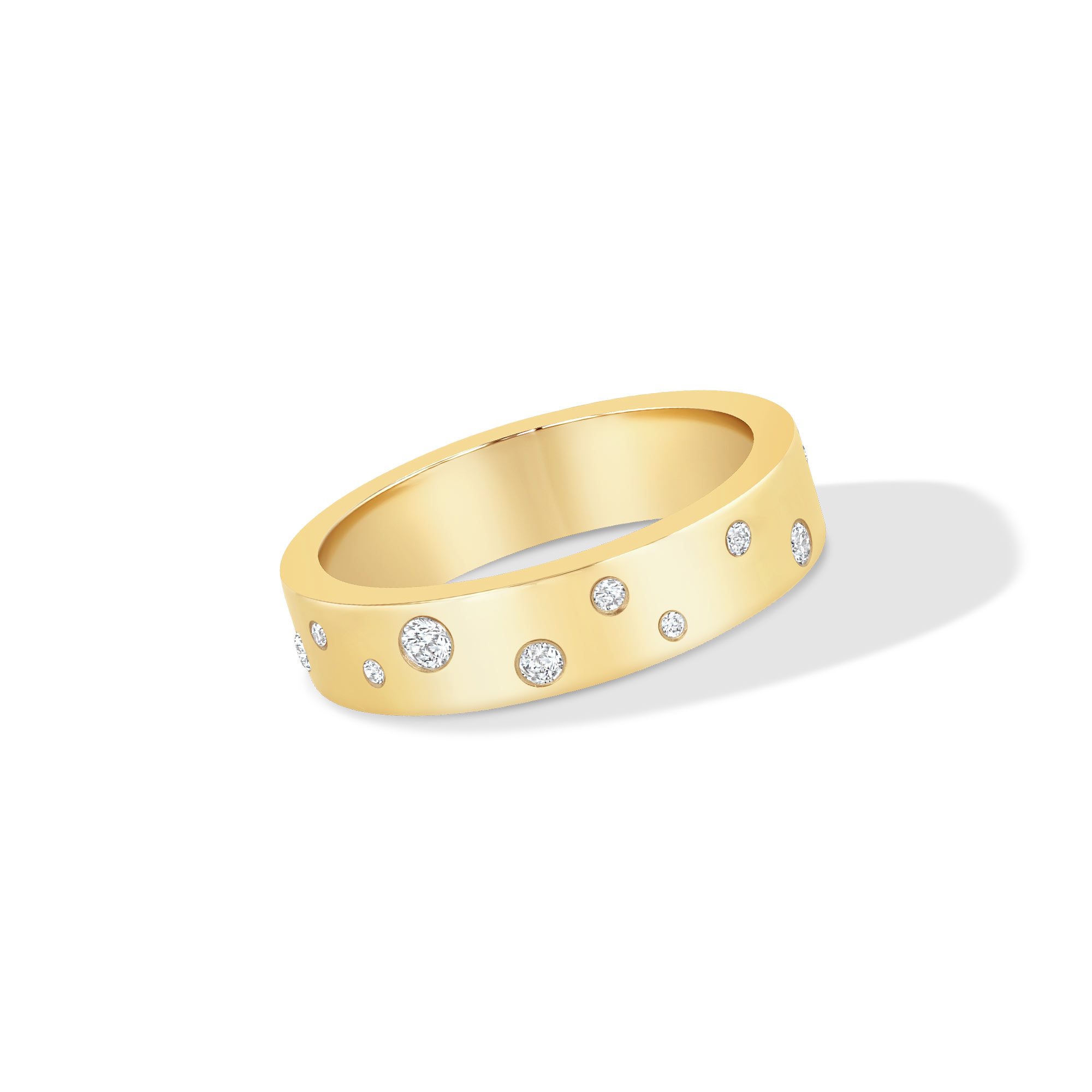 Image of 64Facets Stardust Astral Gold and Diamond Ring with rose cut diamonds